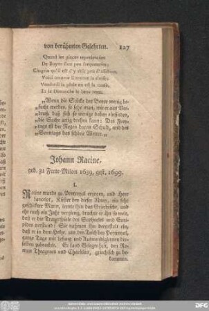 Johann Racine, geb. zu Ferte-Milon 1639, gest. 1699.