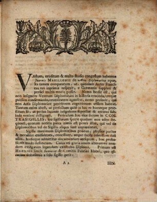 Polycarpi Leyser Jvr. Med. Et Philos. Doctoris Poeseos Professoris Ordinarii In Acad. Helmstadiensi Commentatio De Contrasigillis Medii Aevi : Jvsto Operi De Re Diplomatica Germanorvm Praemissa