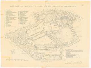 Gartenanlage Evangelische Volksschule am Burgfeld, Neviges: Garten- und Freianlagen, Bepflanzungsplan 1:200