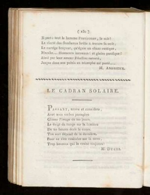 Le cadran solaire.