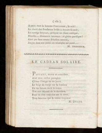 Le cadran solaire.