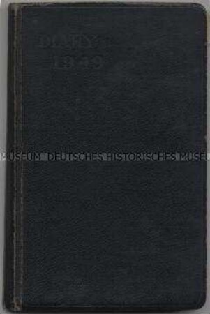 Kalender aus dem Jahr 1949 mit tagebuchähnlichen Eintragungen u.a. zur Aufhebung der Berliner Blockade im Mai 1949 und mit Notizen zu Interviews für das Buch "German Faces" - Nachlass
