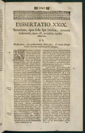 725-768, Dissertatio XXIX.