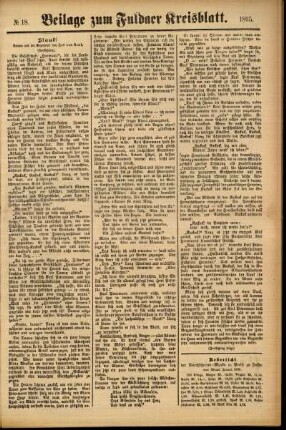 Zweite Ausgabe vom Samstag, den 09. Februar 1895.