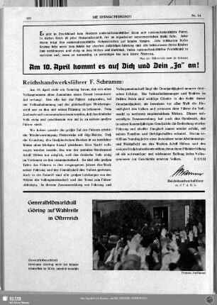 Reichshandwerksführer F. Schramm: