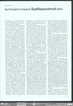 Schinkels Kaufhausentwurf (1827)