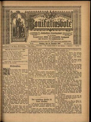 Erste Ausgabe vom Sonntag, den 26. Dezember 1909.