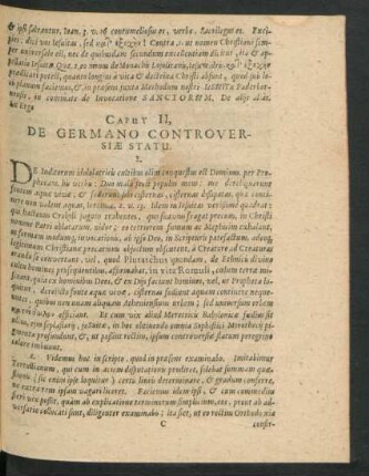 Caput II. De Germano Controversiae Statu.