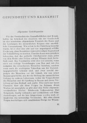 Gesundheit und Krankheit