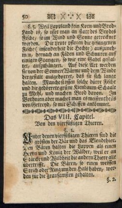 Das VIII. Capitel. Von den vierfüßigen Thieren.