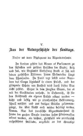 Aeußere und innere Physiognomie des Abgeordnetenhauses