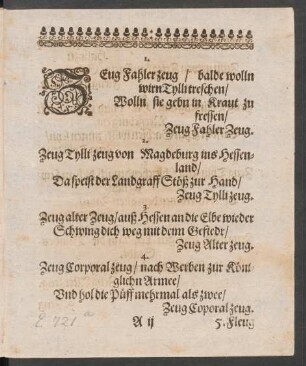 Zeug Fahler zeug/ balde wolln || wirn Tylli treschen/ ||