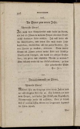107. Neujahrswunsch an Eltern