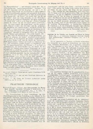 305-306 [Rezension] Dietzfelbinger, Hermann, Zum Selbstverständnis des Pfarrers heute