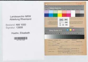 Entnazifizierung Elisabeth Huehn, geb. 28.07.1904 (Postsekretaerin)