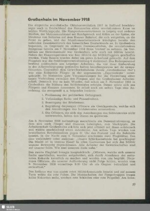Großenhain im November 1918