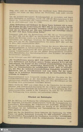 Mitarbeit am Betriebsplan