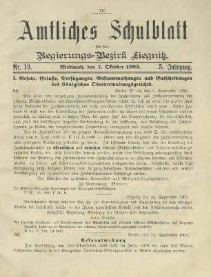 5.1903, Nr. 19(7. Oktober)