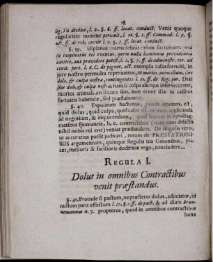 Regula I. Dolus in omnibus Contractibus venit praestandus