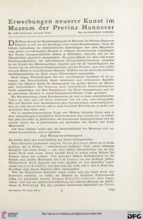 17: Erwerbungen neuerer Kunst im Museum der Provinz Hannover