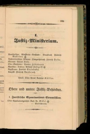 I. Justiz=Ministerium.