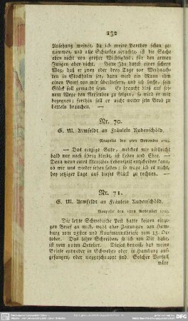 Nr. 71. G. M. Armfeldt an Fräulein Rudenschöld. Neapolis den 15ten November 1793