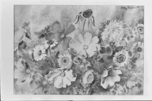 Blumenstilleben : Blumenstilleben. Aquarell. 1955