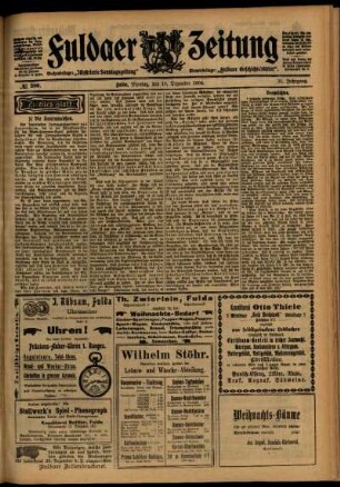 Zweite Ausgabe vom Montag, den 19. Dezember 1904.