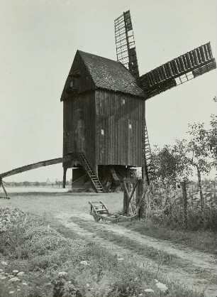 Wurzen. Bockwindmühle (davor Sackkarre)
