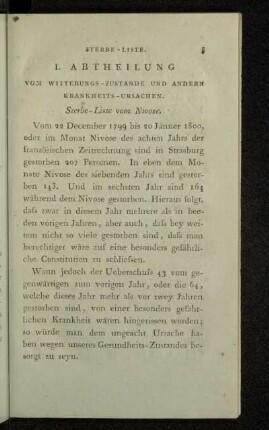 Sterbe-Liste vom Nivose.