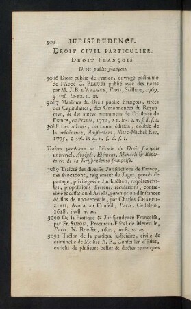 502-560, Droit Civil Particulier