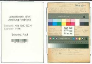 Entnazifizierung Paul Schwarz , geb. 31.05.1890 (Justizinspektor)
