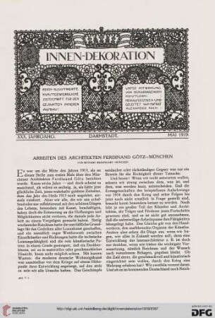 Arbeiten des Architekten Ferdinand Götz - München