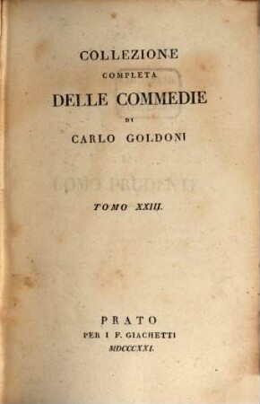 Collezione completa delle commedie di Carlo Goldoni, 23
