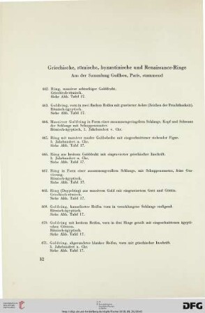 Griechische, römische, byzantinische und Renaissance-Ringe (Nr. 462-537)