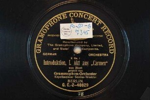 Instroduktion, I. Akt : aus "Carmen" / von Bizet