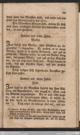 Hundert und vierte Fabel. Zeus