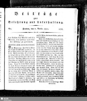 Beiträge zur Belehrung und Unterhaltung