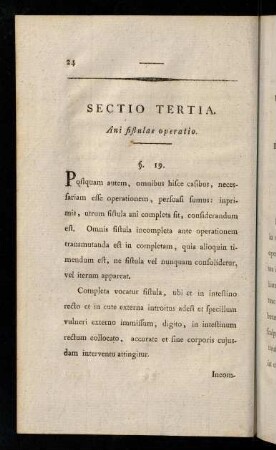 24-44, Sectio Tertia