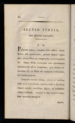 24-44, Sectio Tertia