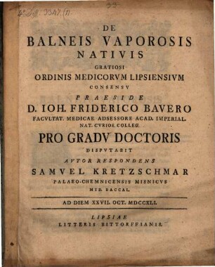 De balneis vaporosis nativis