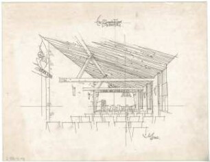 Gsaenger, Gustav; Prien / Chiemsee (Bayern); Ev. Kirche - Kircheninnenraum (Perspektive)