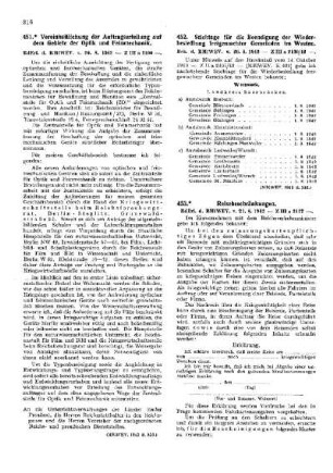Vereinheitlichung der Auftragserteilung auf dem Gebiete der Optik und Feinmechanik : [Amtliche Erlasse] ; [Amtlicher Teil]