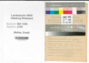 Entnazifizierung Ewald Mellies , geb. 02.08.1905 (Angestellter)
