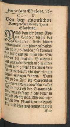 Cap. X. Von den eigentlichen Kennzeichen des wahren Glaubens.