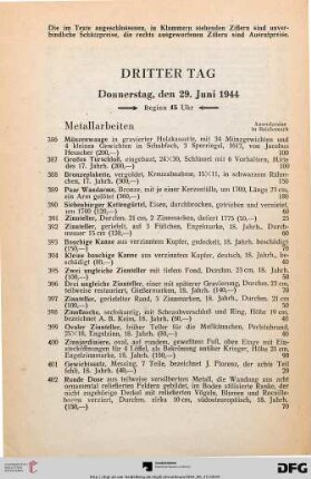 Metallarbeiten (Nr. 386-439)
