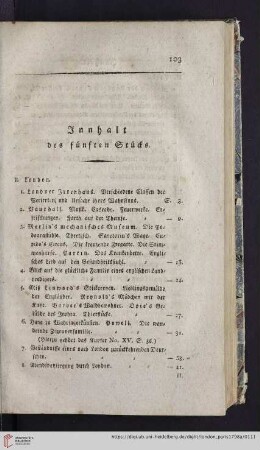 Inhalt des fuenften Stuecks