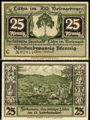 Lähn, Notgeldserie, 25 Pfennig