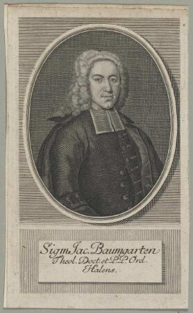 Bildnis des Sigm. Jac. Baumgarten
