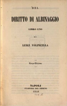 Del diritto di albinaggio
